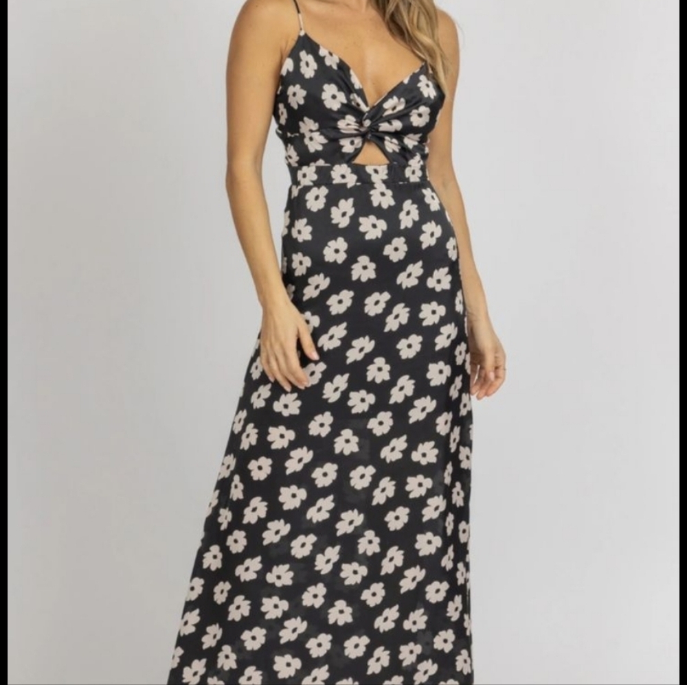 Black Floral Maxi Dress